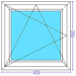 Пластиковое окно 800×800 мм